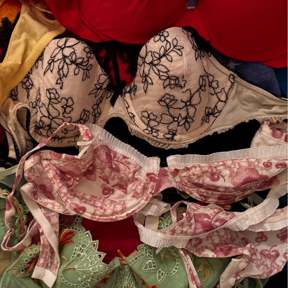 ✨ LOT designer Christian Dior underwear pink logo bra  lacy sexy panty S M cute - Picture 4 of 7